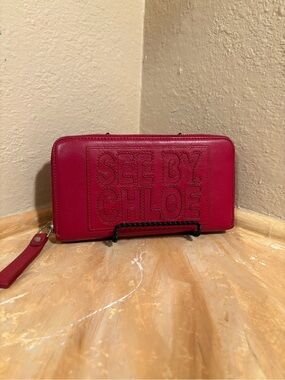 See By Chloe Red zip-around wallet